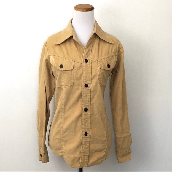 Vintage Tops - Vintage Corduroy Snap Shirt